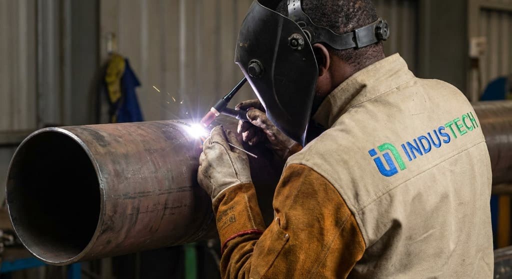 Soudure TIG certifiée sur tuyauterie industrielle avec équipement INDUSTECH