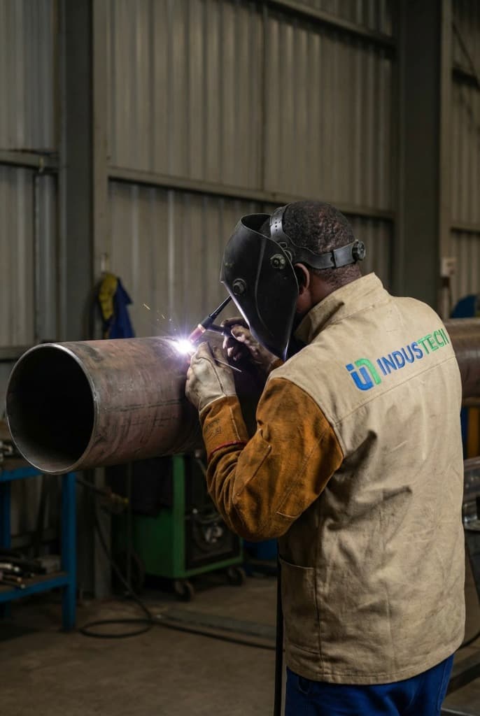 Soudure de tuyauterie et fabrication de précision en atelier industriel